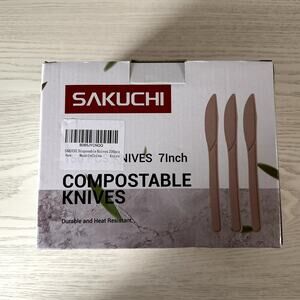 SAKUCHI Compostable Knives 200 Count Corn Plant Based